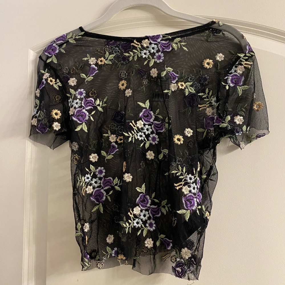 Sheer cropped top
